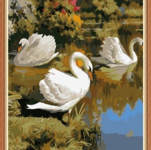 swan paint by numbers for wholesales GX7812