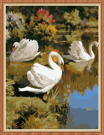 swan paint by numbers for wholesales GX7812