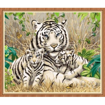 new tiger diy painting by numbers GX7810