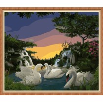 paintboy swan painting by numbers for living room decor GX7807