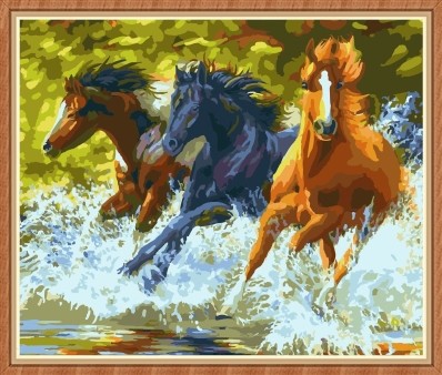 running horse oil paintings by numbers for wholesale GX7841