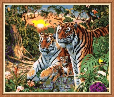wall art decor tiger oil paintings coloring by numbers for wholesale GX7861
