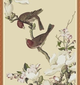 Paintboy chino de la flor y pájaro pintura al óleo by números kit para la decoración casera GX7875
