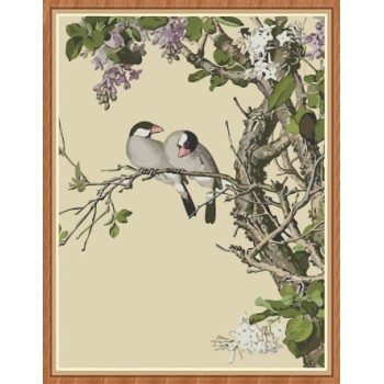 chinese flower and bird oil painting by numbers kit for wholesale GX7876