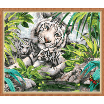 wall decor tiger canvas oil painting by numbers GX7877