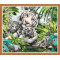 wall decor tiger canvas oil painting by numbers GX7877