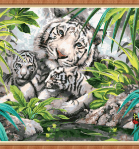 Wand-dekor tiger leinwand Öl malen nach zahlen gx7877