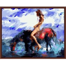 framed hot nude girl photo painting by numbers on canvas for wall art GX6847