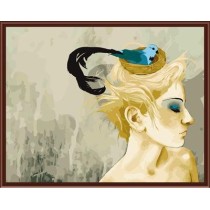 handmade modern oil painting by number Yiwu manufactory women painting on canvas