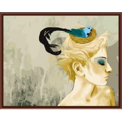handmade moderne Ölgemälde von nummer yiwu manufaktur frauen malerei auf leinwand