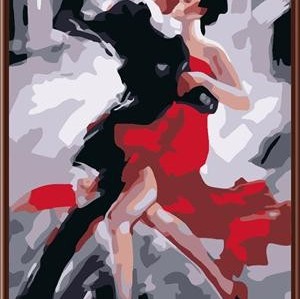canvas oil painting by numbers ,hot photo dancer picture GX6343