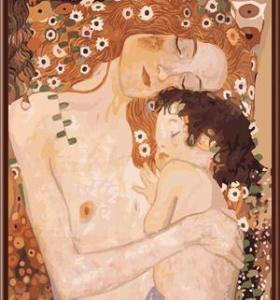 abstract diy acrylic oil painting on canvas painting by number nude mother and child photo GX6398