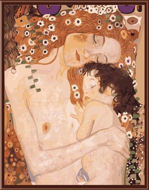 abstract diy acrylic oil painting on canvas painting by number nude mother and child photo GX6398