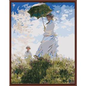 Lona pintura al óleo abstracta mujer y niño pintura al óleo del diseño por números GX6441