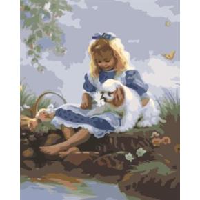 Gx7006 russische mädchen schöne kind heißer verkauf 40*50 diy färbung nach zahlen-sets
