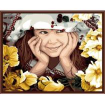 Russia girl photo design diy painting by numbers on canvas factory new design GX6535