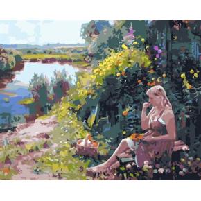 Natur landscpe leinwand malen nach zahlen großhandel neues design 2015 frauen bild gx6567
