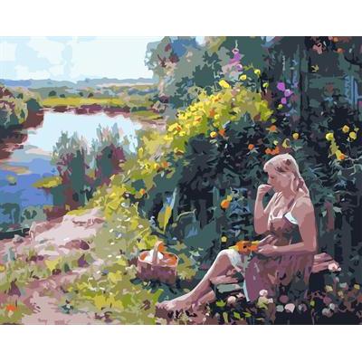 nature landscpe canvas painting by numbers wholesales new design 2015 women picture GX6567