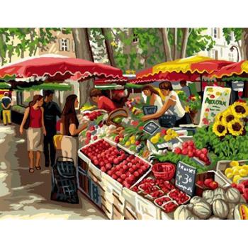 market landscape design oil painting by numbers GX6713