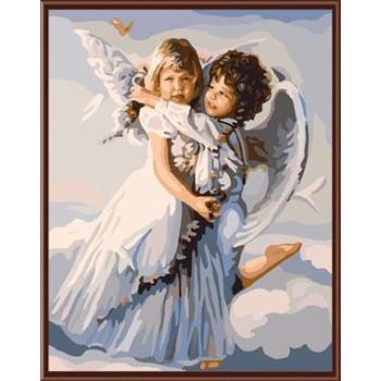 GX6508 paint by number on canvas angel design little girl angel picture