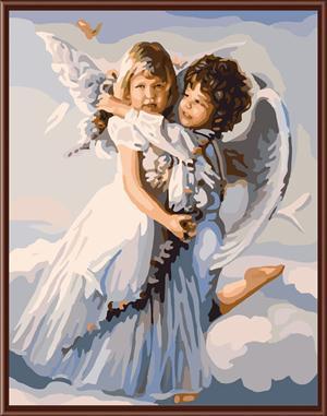 GX6508 paint by number on canvas angel design little girl angel picture