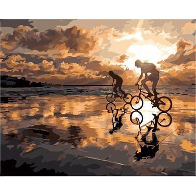 abstracto pintura digital por números de sunset gx6657 pintura al óleo marino