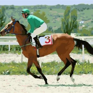 abstract oil paint by number GX6707 yiwu art suppliers running horse design