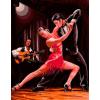 GX6717 modern dancers design oil canvas painting paint by number 2015 new design