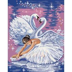 Abstrakten Öl gemälde von nummer 2015 fabrik heißer verkauf Bild gx6781 ballerina schwan-design
