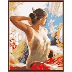 gx6810 malen nach zahlen 2015 leinwand Ölgemälde mit sexy frauen bild