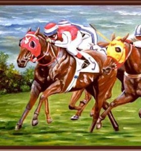 running horse paint by numbers yiwu wholesales paint boy canvas painting kit GX6839