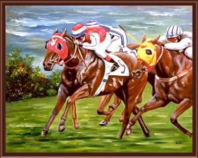 running horse paint by numbers yiwu wholesales paint boy canvas painting kit GX6839