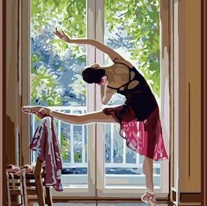 handmaded painting by numbers GX6836 women dancer picture canvas oil painting