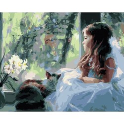 Gx6920 pintura al óleo abstracta by números de la lona pintura al óleo niña diseño de yiwu pintura de la fábrica de la marca chico