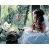 GX6920 abstract oil painting by numbers canvas oil painting little girl design yiwu factory paint boy brand