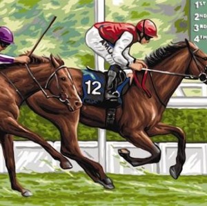 GX6930 oil painting by numbers running horse picture