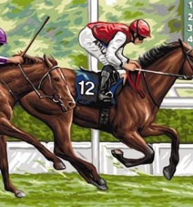 Gx6930 pintura al óleo by números running horse imagen