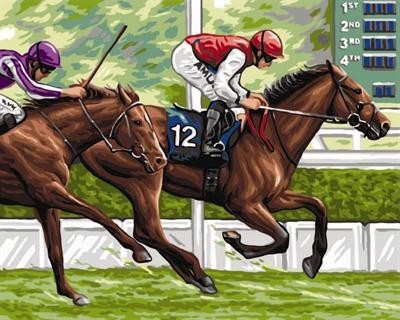 GX6930 oil painting by numbers running horse picture