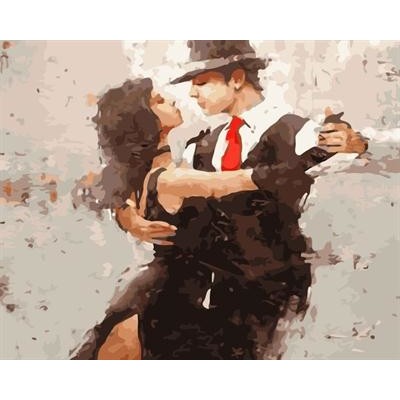 canvas oil painting by numbers women and man dancer picture yiwu wholesales GX6939