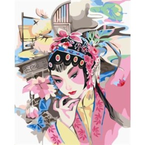 Ölgemälde auf leinwand von Zahlen mit frauen bild chinesischen schriftzeichen yiwu großhandel gx6952 malen junge marke