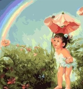 paint by numbers art kit yiwu art supplies art painting set little girl picture 2015 hot photo GX7052