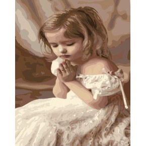 malen nach zahlen kit kleines Mädchen foto engel bild design factory neues design gx6961