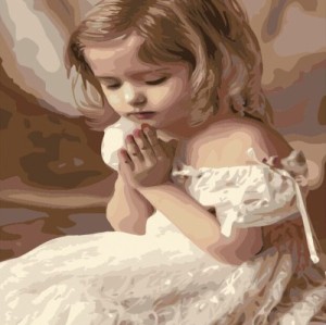 paint by numbers kit little girl photo angel picture design factory new design GX6961