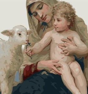 Ölgemälde von nummer Mutter ans Sohn mit tier bild acryl handmaded malerei auf leinwand gx6982 paintboy marke