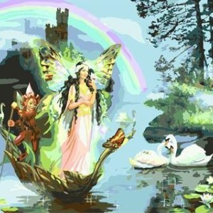 paint by number for wholesale women and swan picture art painting set GX7057 art suppliers
