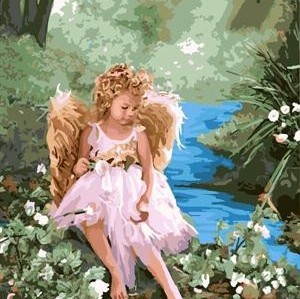 paint by number for wholesale little angel picture art painting set GX7054 art suppliers