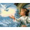 paint by number for wholesale little girl and bird picture art painting set GX7056 art suppliers