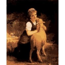 oil painting by numbers girl and sheep picture acrylic handmaded painting on canvas GX6991 paintboy brand