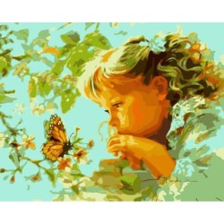 acryl diy färbung von Zahlen kit malen eigene leinwand kleines Mädchen Bild gx7206