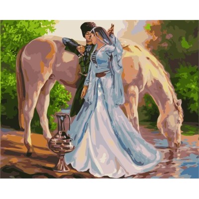 framed wall art painting by numbers kit with lover picture hot new products for 2015 GX7223
